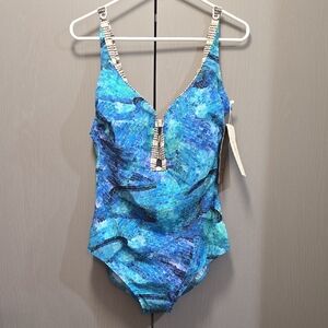 Vibrant Blue One Piece Swimsuit